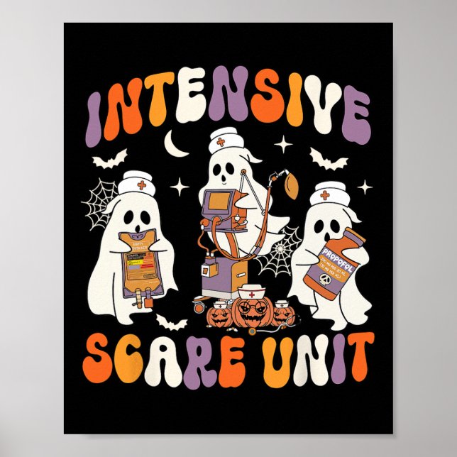 Affiche Unité de soins intensifs Infirmière fantôme Infirm (Devant)