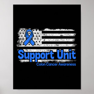 Affiche Unité de soutien contre le cancer du côlon Drapeau