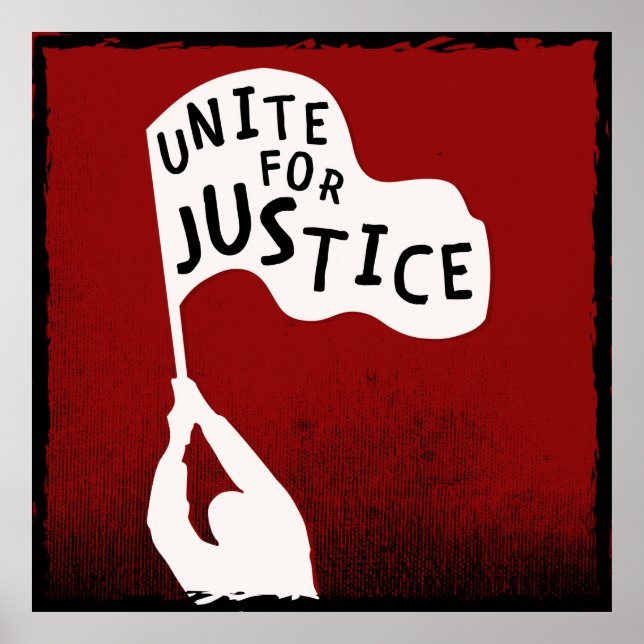 Affiche Unite for Justice ! Bannière Slogan (Devant)