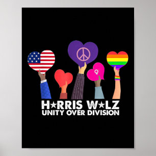 Affiche Unité sur division Harris 2024 Wheimer 2024 Vote