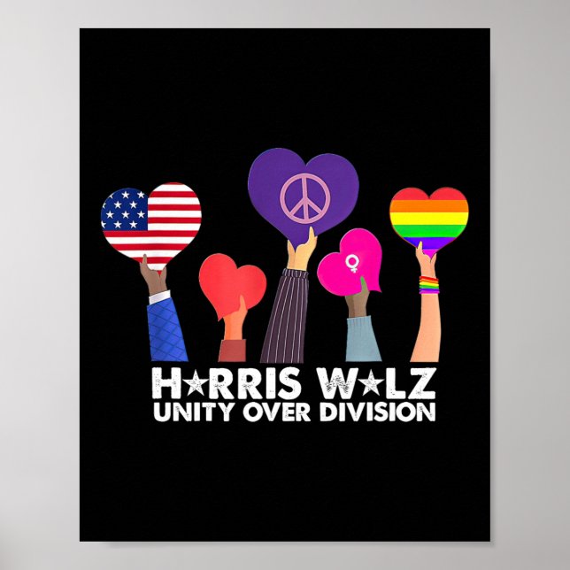 Affiche Unité sur division Harris 2024 Wheimer 2024 Vote (Devant)
