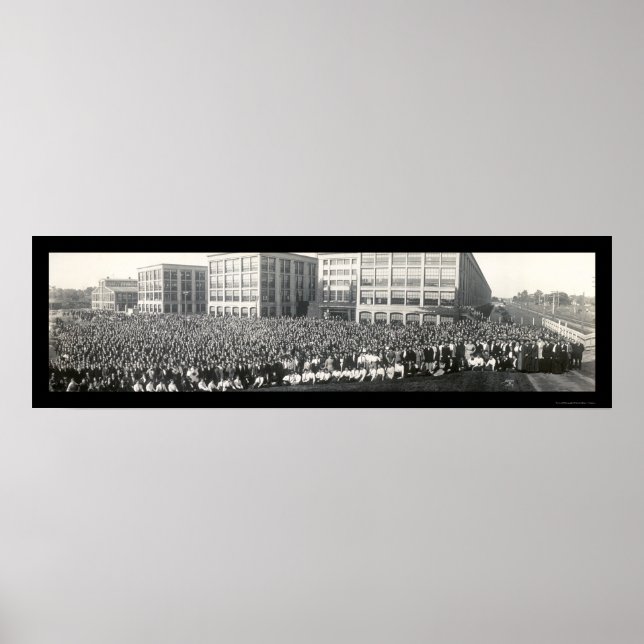 Affiche United Shoe Beverly MA Photo 1911 (Devant)