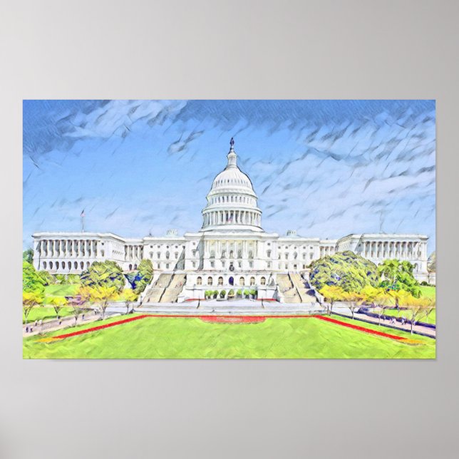 Affiche United States Capitol, Washington DC (Devant)