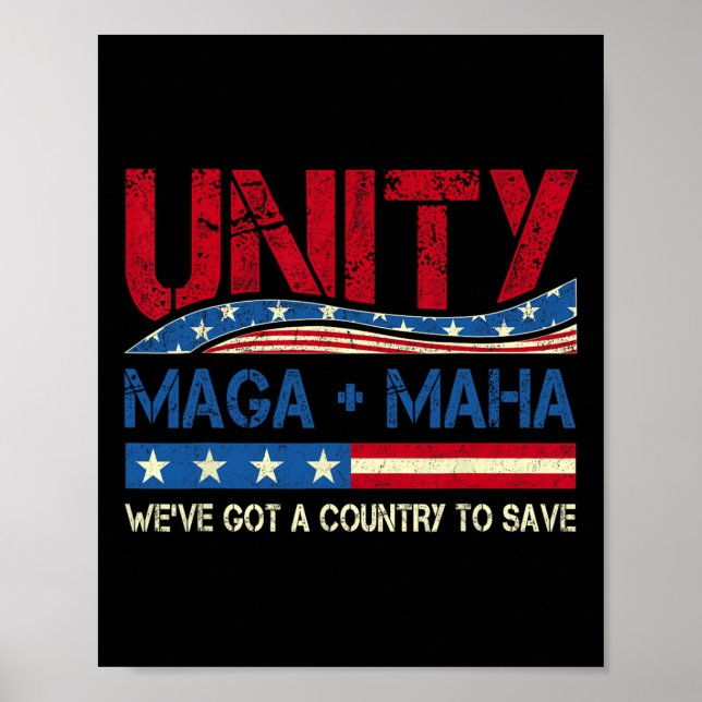 Affiche Unity Maha Nous avons un pays pour sauver Fl améri (Devant)