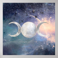Univers céleste Triple Lune Déesse Pierre de Lune
