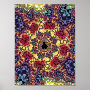 Affiche Univers fractal de Mandelbrot Tapisserie psychédél