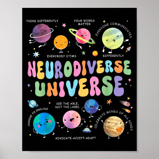 Affiche Univers neurodiverse Sensibilisation à l'autisme C (Devant)