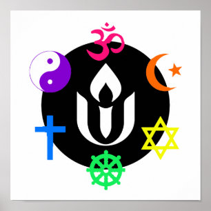 Affiche Universalisme unitaire religions du monde