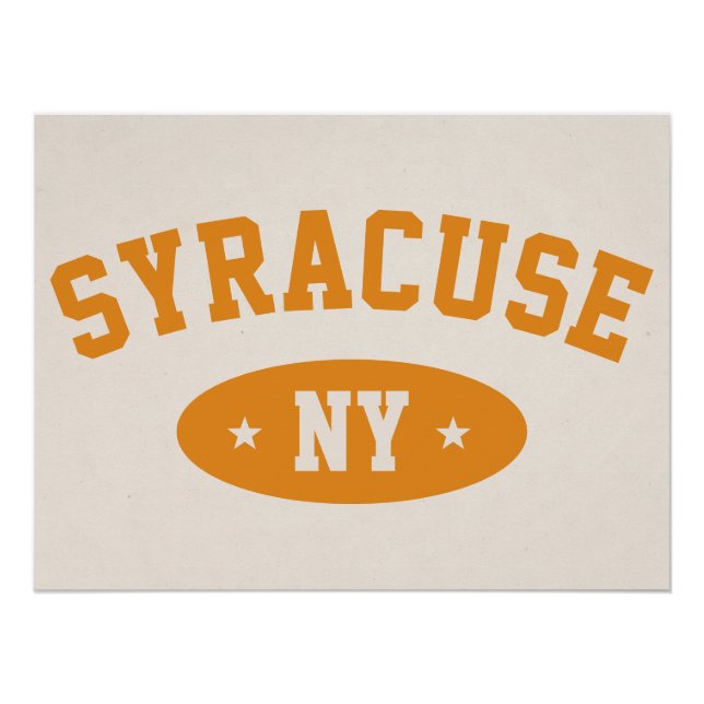 Affiche universitaire vintage de Syracuse NY de st (Devant)