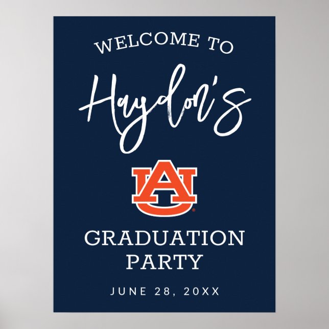 Affiche Université d'Auburn | Graduation Party (Devant)