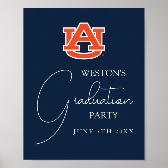 Affiche Université d'Auburn | Graduation Party (Devant)