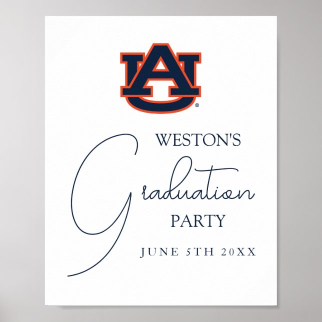 Affiche Université d'Auburn | Graduation Party (Devant)