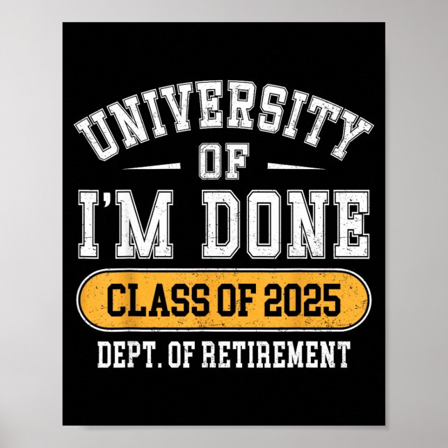 Affiche Université de J'en Ai Terminé Cl 2025 Diplômé Drôl (Devant)