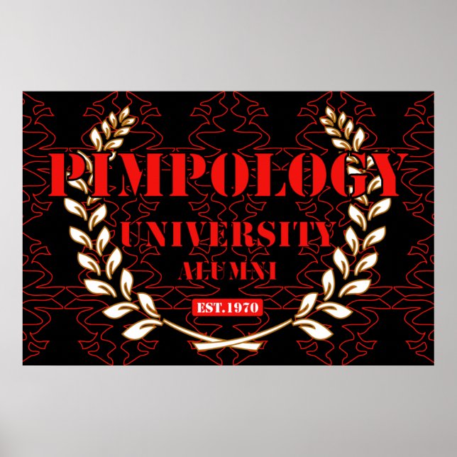 AFFICHE UNIVERSITÉ DE PIMPOLOGIE ALUMNI 2K21 ROUGE/NOIR (Devant)