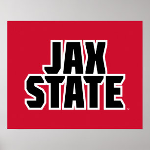Affiche Université d'État de Jacksonville JAX STATE Texte