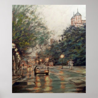 Affiche Université du Michigan Scène de Lawquad vers les a