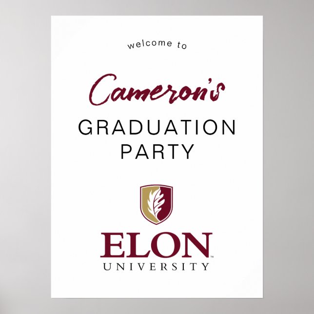 Affiche Université Elon E | Diplôme (Devant)