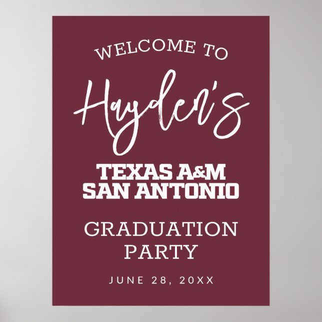 Affiche Université Texas A&M de San Antonio (Devant)