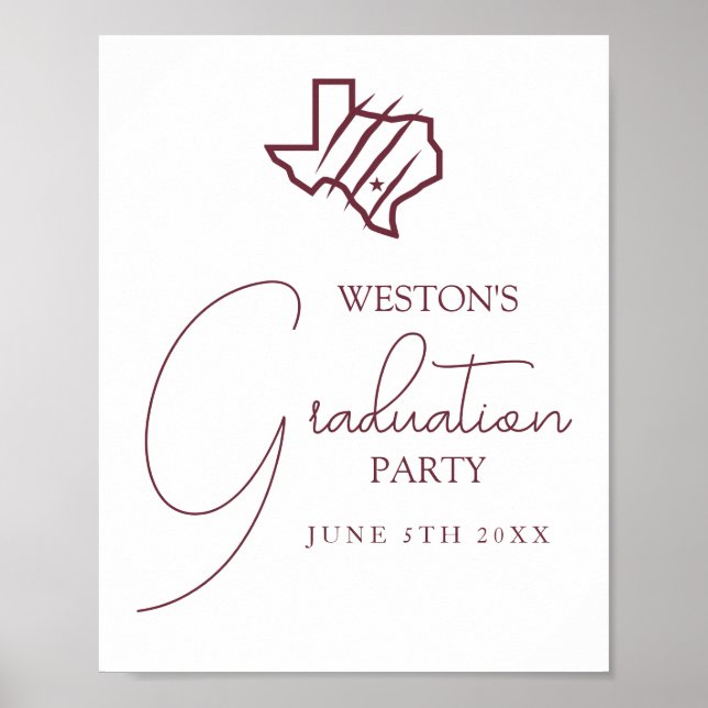 Affiche Université Texas A&M de San Antonio | Logo d'état (Devant)