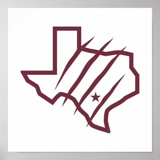 Affiche Université Texas A&M de San Antonio | Logo d'état (Devant)