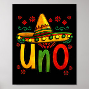 Affiche Uno Mon premier anniversaire mexicain Cinco De May