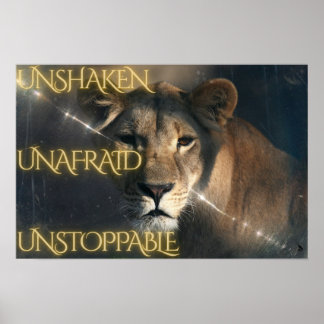 Affiche Unshaken.  Unafraid.  Unstoppable.