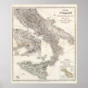 Affiche Unter Italien, beider Sicilien - région de Naples