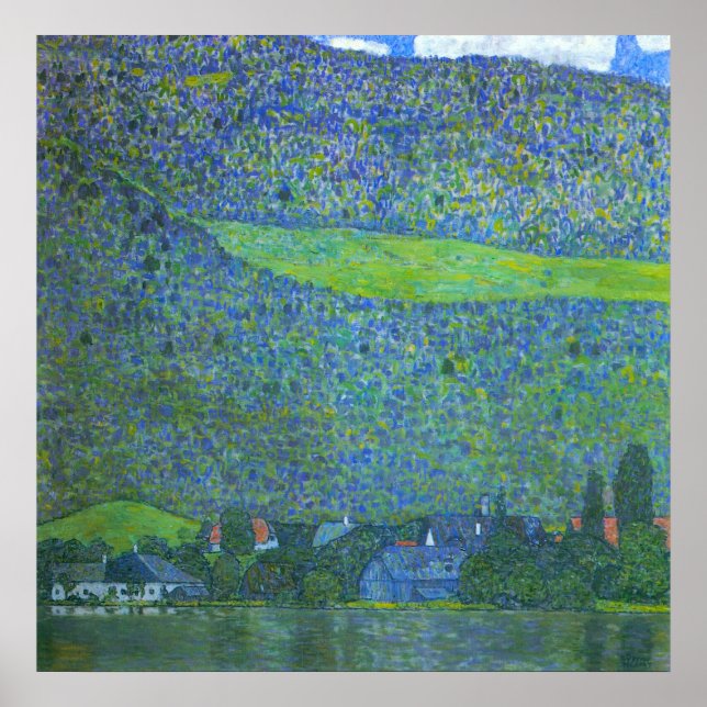 Affiche Unterach at the Attersee by Gustav Klimt (Devant)