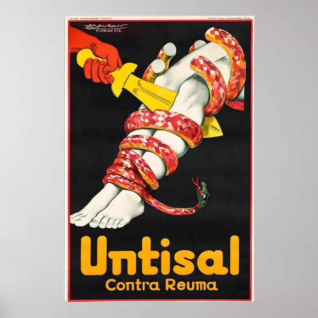 Affiche Untisal par Mauzan Vintage Publicité Vintage (Devant)