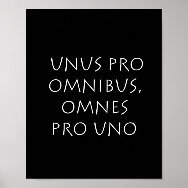 Affiche Unus pro omnibus omnes pro uno (Devant)