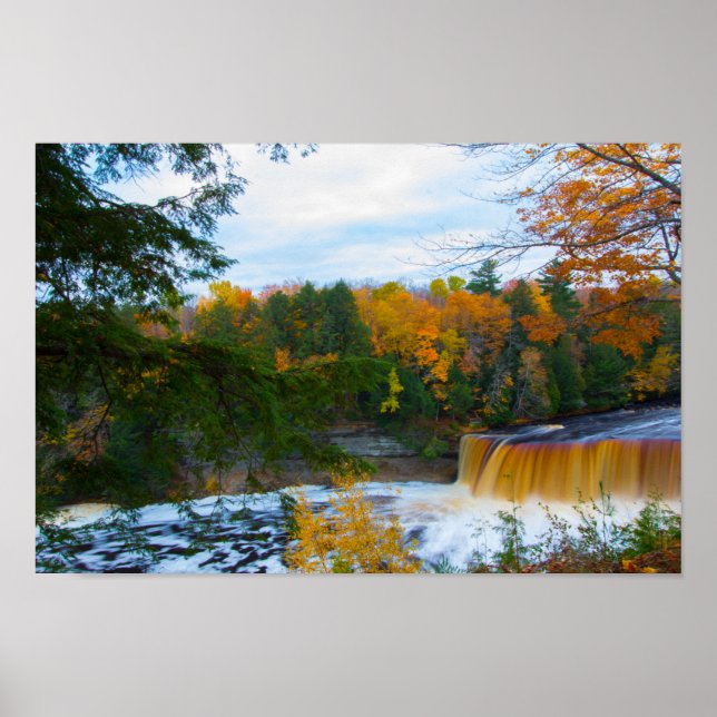 Affiche Upper Tahquamenon Falls, Automne, Michigan (Devant)