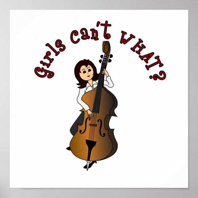 Affiche Upright String Double Bass Girl (Devant)