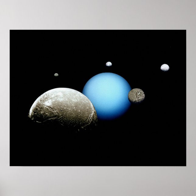 Affiche Uranus and Moons NASA Planet (Devant)