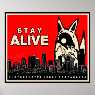 Affiche urbaine de propagande de Photocoyote