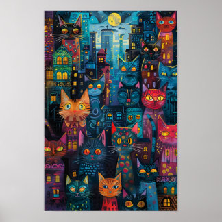 Affiche Urban Alley Cats : L'art mural urbain de la ville