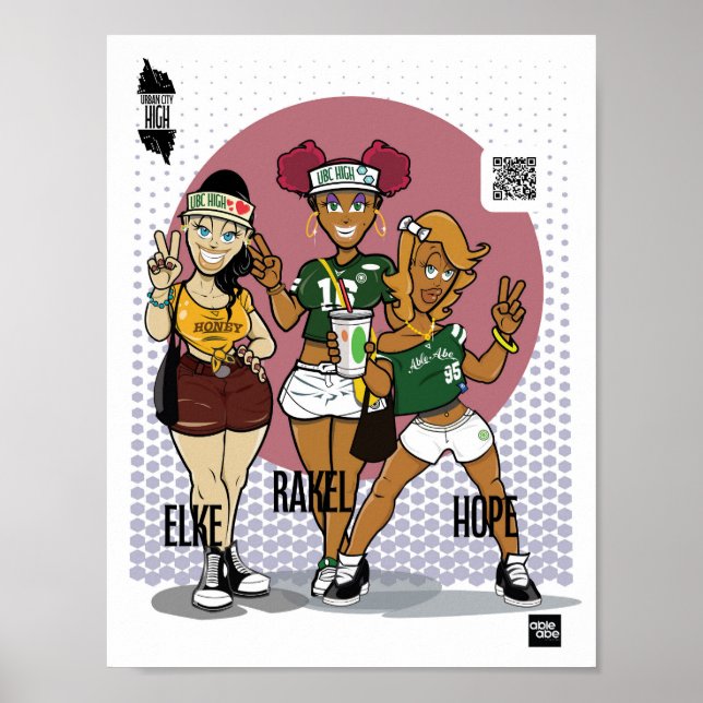 Affiche Urban City High Rakel, Elke & Hope (Devant)