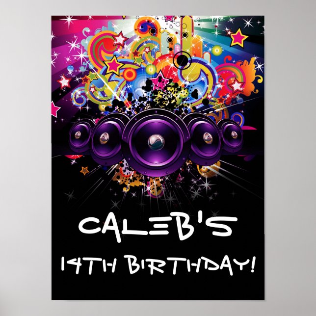 Affiche Urban Club Hip hop DJ Dancing Party Bienvenue (Devant)