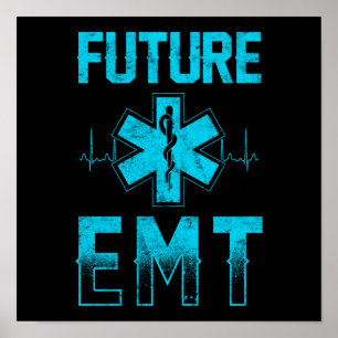 Affiche Urgence d'urgence EMT Ambulance étudiante