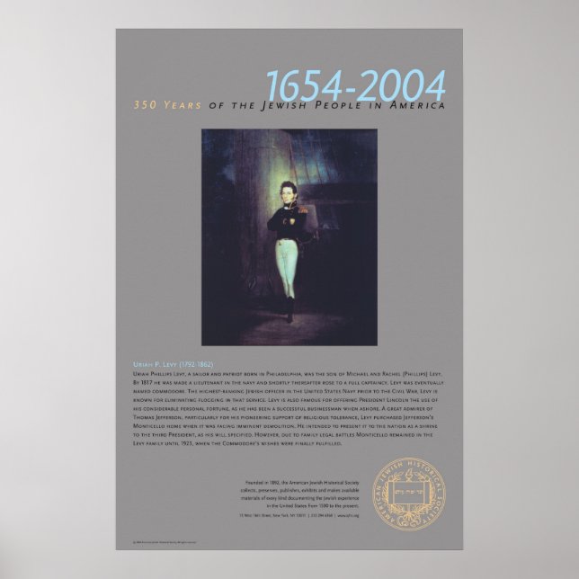 Affiche Uriah P. Levy (1792-1862) (Devant)