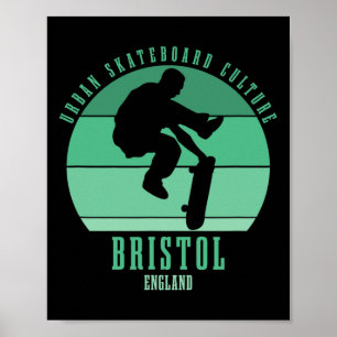 Affiche Urne de skateboardeur de Bristol Angleterre Skateb