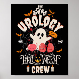 Affiche Urologie éffrayante Halloween Crew Cute Ghost Nurs
