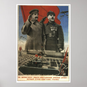 Affiche URSS CCCP Guerre froide Union soviétique Propagati