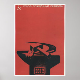 Affiche URSS CCCP Guerre froide Union soviétique Propagati