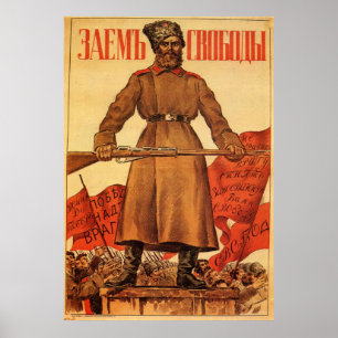 Affiche URSS CCCP Guerre froide Union soviétique Propagati