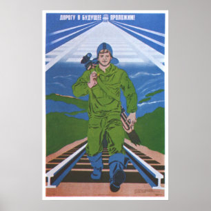 Affiche URSS CCCP Guerre froide Union soviétique Propagati