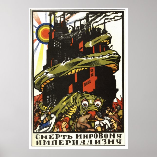 Affiche URSS CCCP Guerre froide Union soviétique Propagati (Devant)