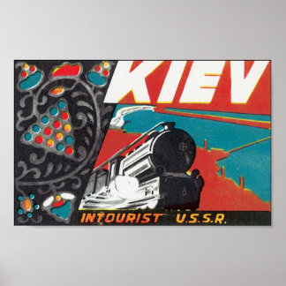 Affiche URSS Intouristique de Kiev