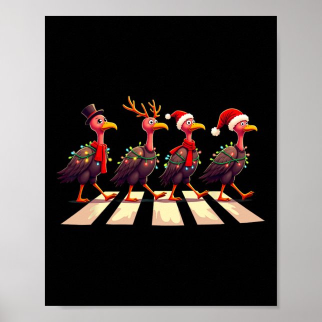 Affiche Urubu à tête rouge traversant la route à Noël  (Devant)