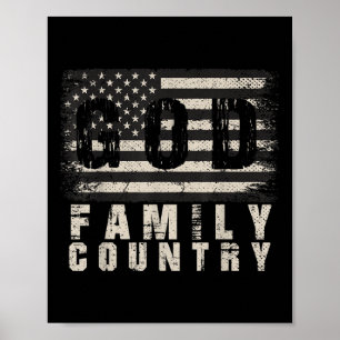 Affiche Us Drapeau Patriotique Vétérinaire Dieu Famille Mé