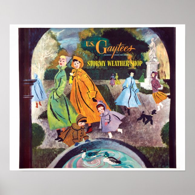 Affiche US Gaytees Stormy Weather Shop, c. 1950. (Devant)